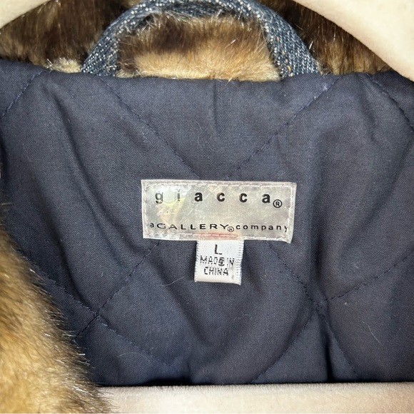 Vintage Y2K Demin Fur Lined Jacket Size Large - Picture 3 of 5